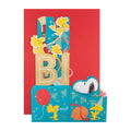 Jumbo Birthday Card - 3D Pop-Up PEANUTS™ SNOOPY & WOODSTOCK Banner