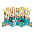 Jumbo Birthday Card - 3D Pop-Up PEANUTS™ SNOOPY & WOODSTOCK Banner
