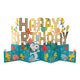 PEANUTS SNOOPY & WOODSTOCK Banner 3D Pop Up Birthday Card
