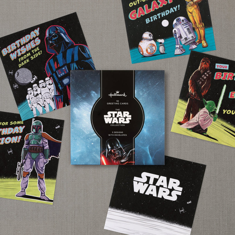 Multipack Birthday Cards - Pack of 10 in 5 Star Wars™ Designs