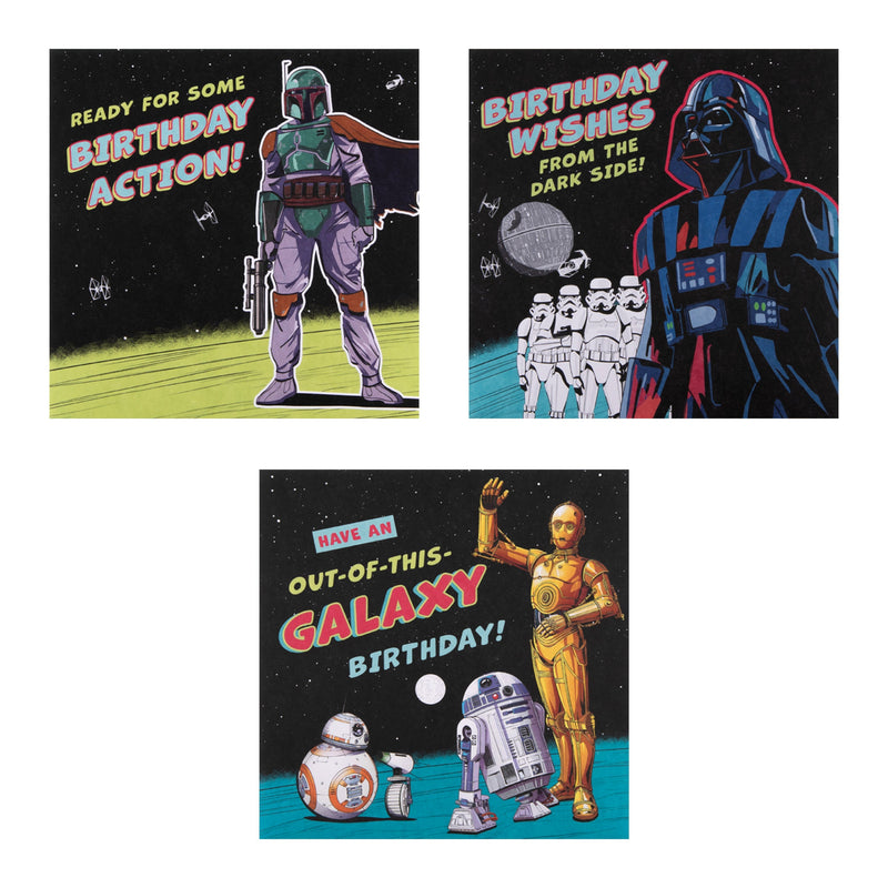 Multipack Birthday Cards - Pack of 10 in 5 Star Wars™ Designs