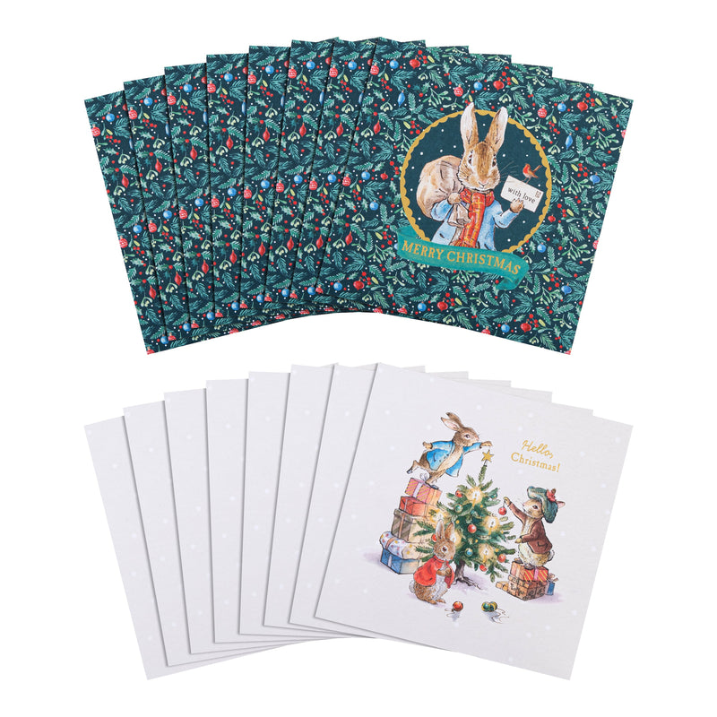 Christmas Cards - Pack of 16 in 2 Peter Rabbit™ Designs