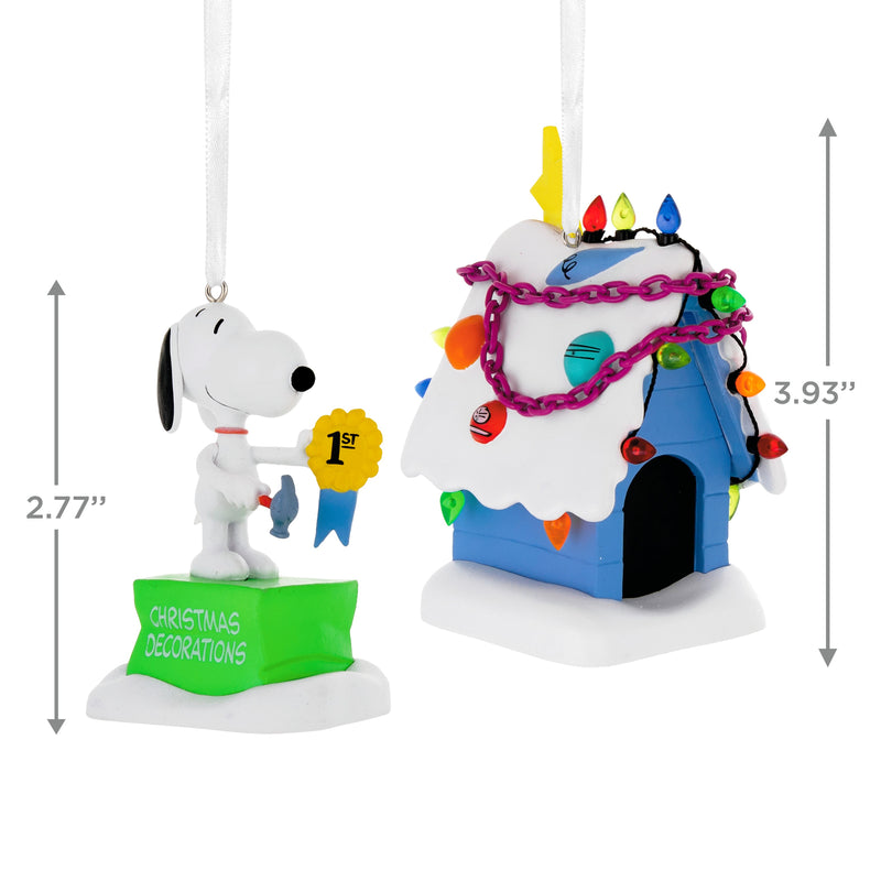 Storied Moments PEANUTS™ Ornaments - Set of 2 - SNOOPY & Doghouse
