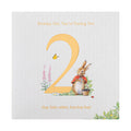 2nd Birthday Card for Little Girl - Beatrix Potter's Flopsy Bunny Design