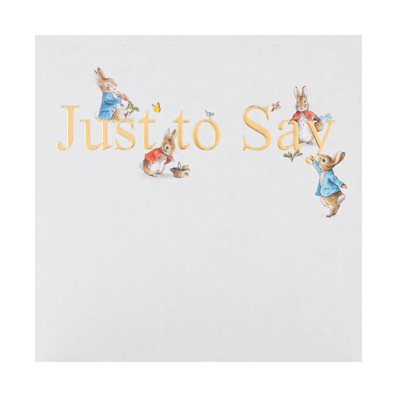 Just to Say Card - Beatrix Potter's Peter Rabbit™ & Flopsy Bunny Design