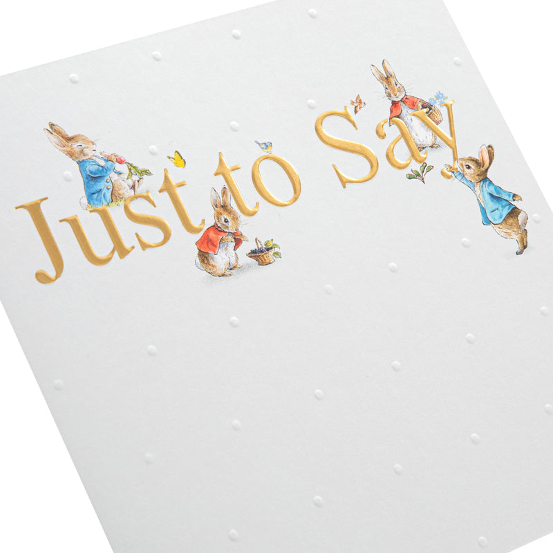 Just to Say Card - Beatrix Potter's Peter Rabbit™ & Flopsy Bunny Design