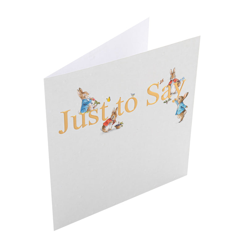 Just to Say Card - Beatrix Potter's Peter Rabbit™ & Flopsy Bunny Design