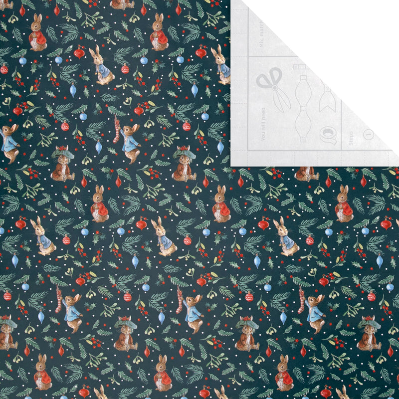12M Christmas Wrapping Paper - 3 x 4M Rolls in 1 Peter Rabbit™ Design