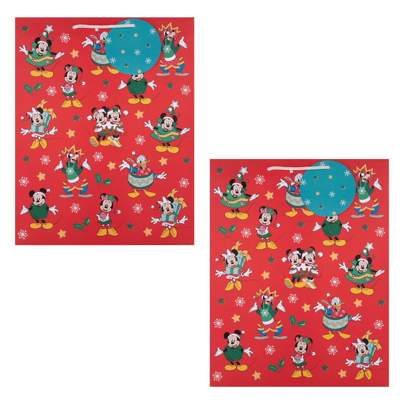 Large Christmas Gift Bags - Pack of 2 Disney, Mickey & Friends Design