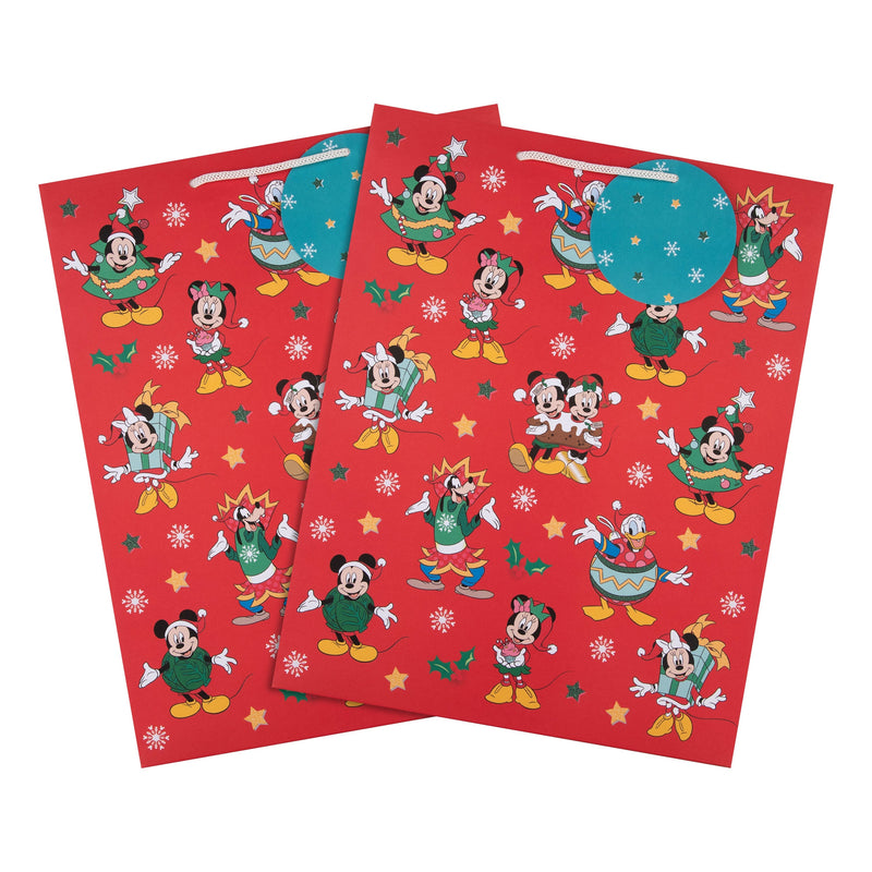 Large Christmas Gift Bags - Pack of 2 Disney, Mickey & Friends Design