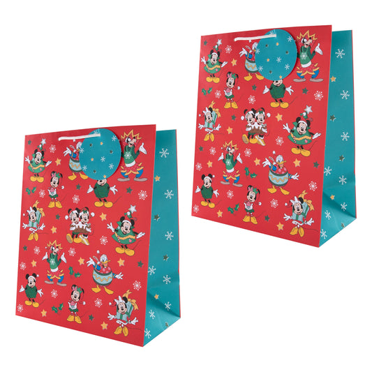 Large Christmas Gift Bags - Pack of 2 Disney, Mickey & Friends Design