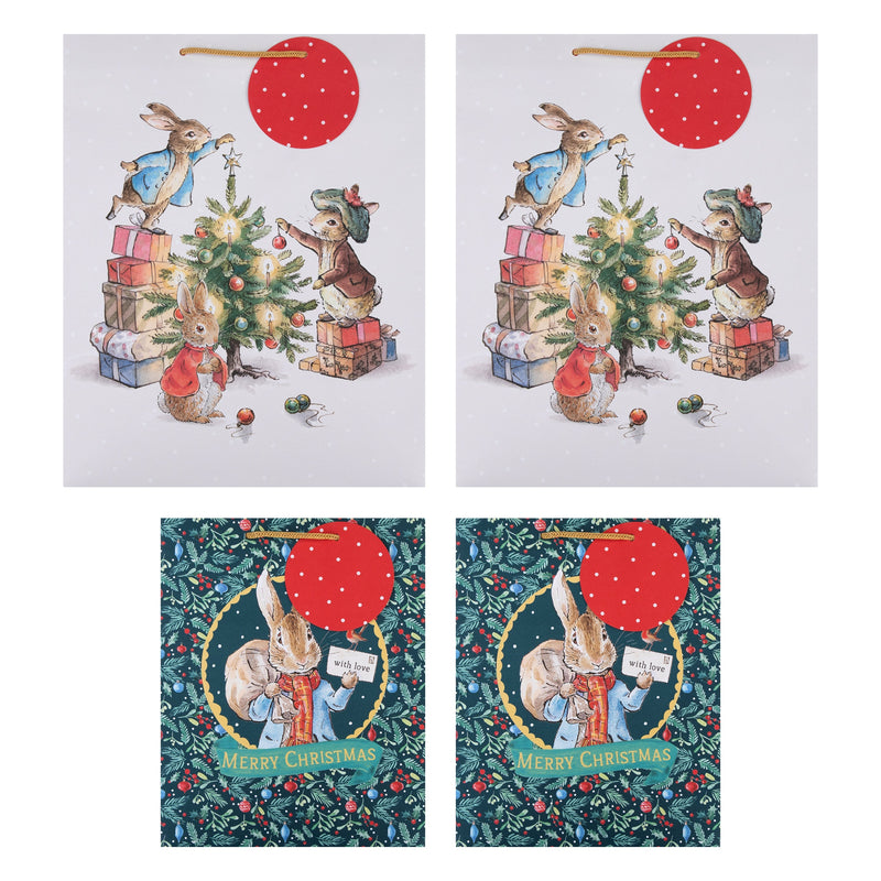 Christmas Gift Bags - Pack of 4 Peter Rabbit™ Design
