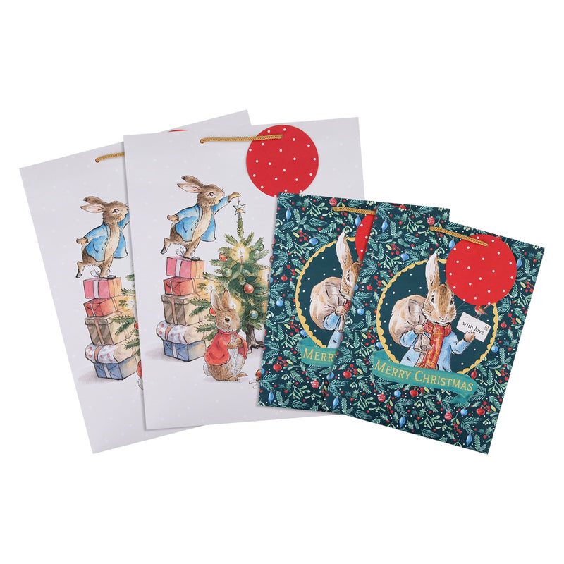 Christmas Gift Bags - Pack of 4 Peter Rabbit™ Design