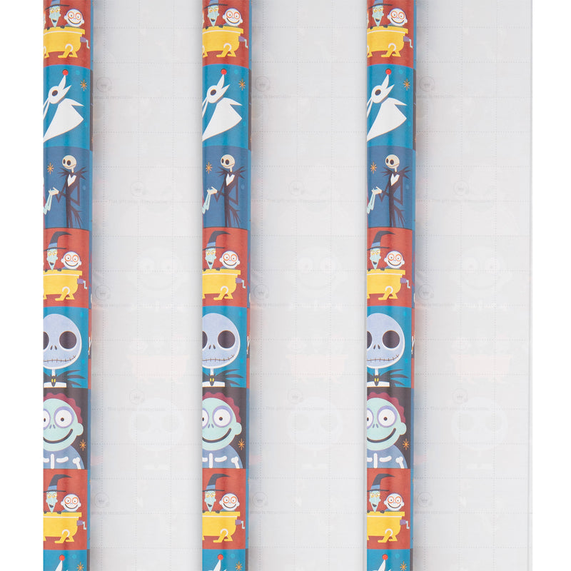 6M Any Occasion Wrapping Paper - 3 x 2M Rolls in 1 The Nightmare Before Christmas Design