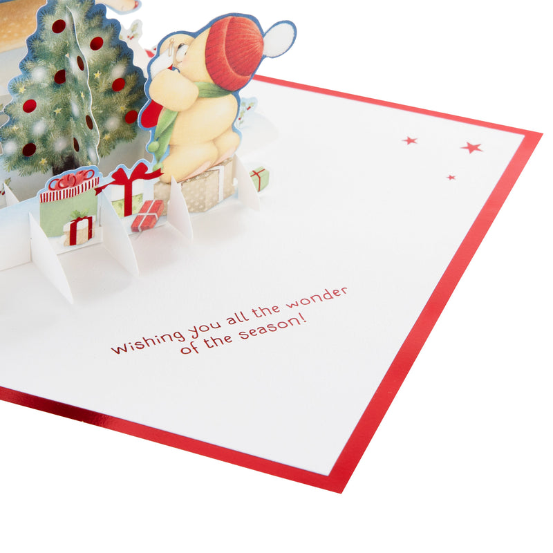 Christmas Card - 3D & Pop Up Forever Friends Bears & Reindeer Design