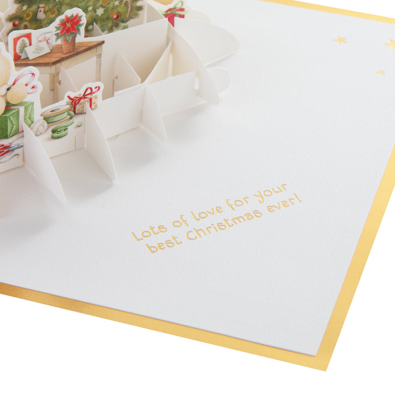 Christmas Card - 3D & Pop Up Forever Friends Bears & Gifts Design