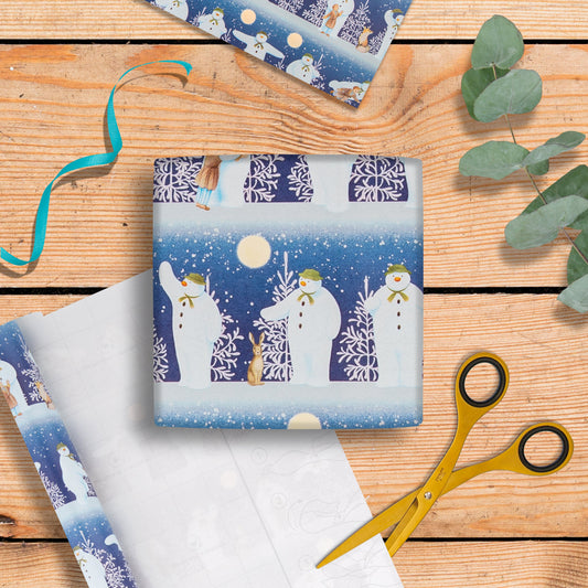 6M Christmas Wrapping Paper - 3 x 2M Rolls in 1 The Snowman™ Design