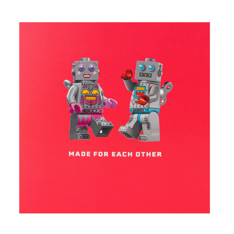 Greeting Card - Red LEGO® Robot Characters Design