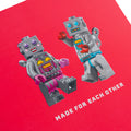 Greeting Card - Red LEGO® Robot Characters Design