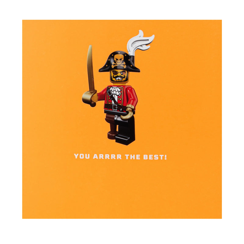 Congratulations Card - Orange LEGO® Pirate Character Design
