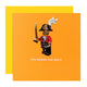 Orange LEGO Pirate Character Congratulations Card