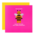 Greeting Card for Wife - Pink LEGO® Bumble Bee Character Design