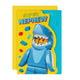 Yellow LEGO Shark Character Birthday Card for Nephew