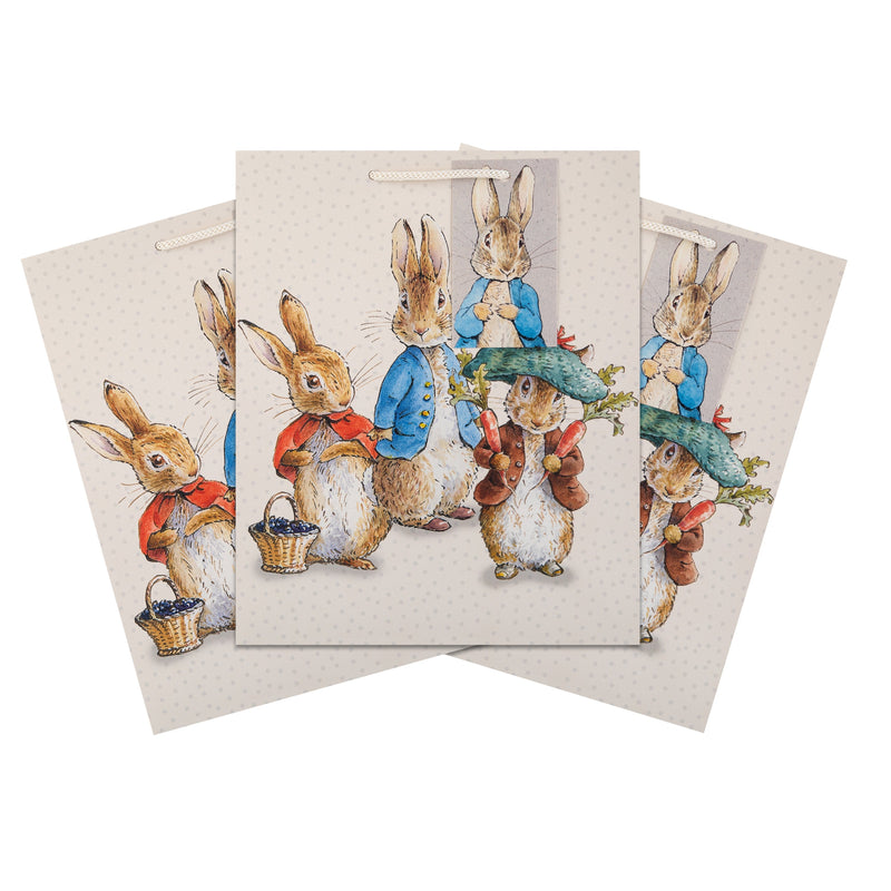 Medium Gift Bags - Pack of 3 Beatrix Potter Peter Rabbit™ & Friends Design