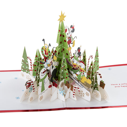 Christmas Card - 3D Pop-Up Disney Mickey Mouse & Friends Design