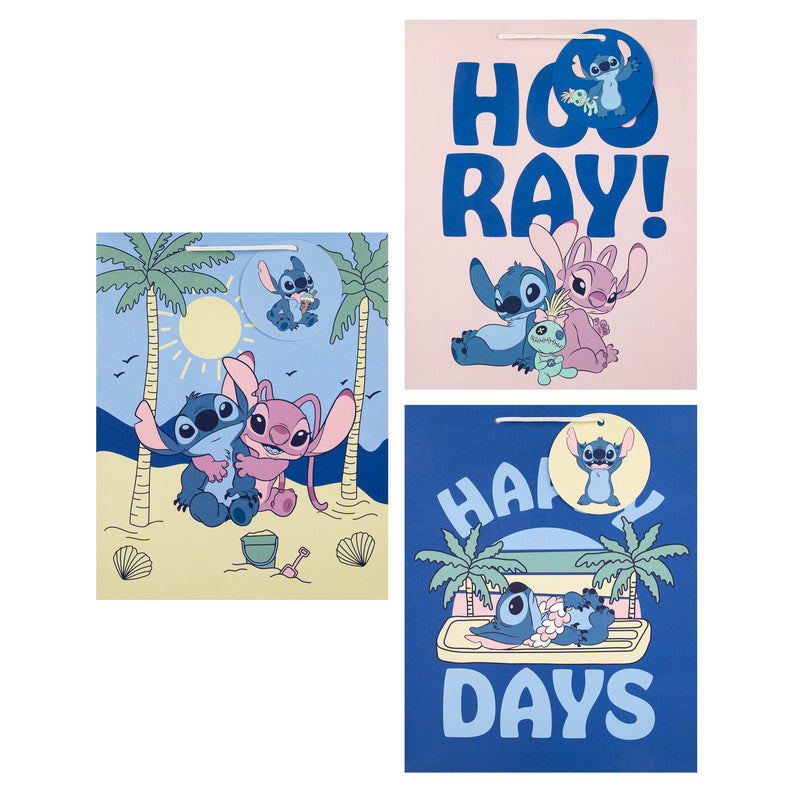 Large Gift Bags - Pack of 3 Disney Lilo & Stitch Design