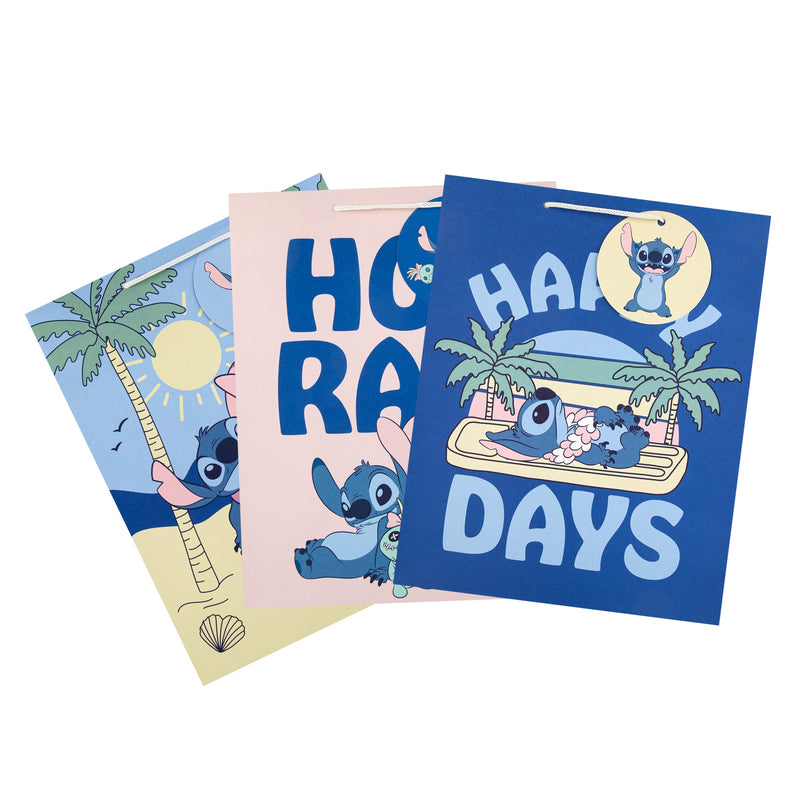 Large Gift Bags - Pack of 3 Disney Lilo & Stitch Design