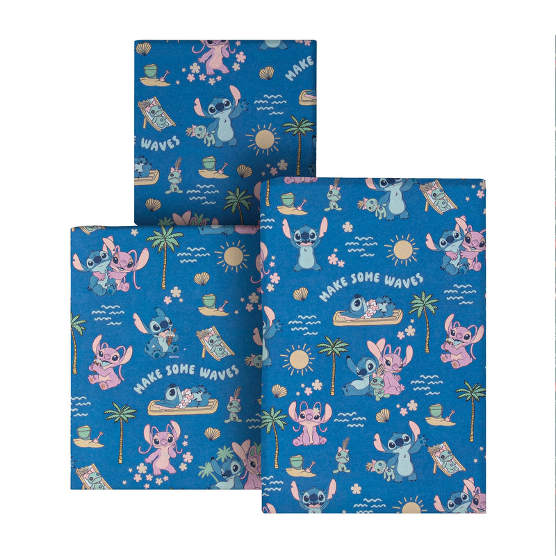 6M Wrapping Paper - 3 x 2M Rolls in 1 Disney Lilo & Stitch Design