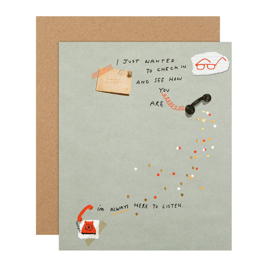 Maggie's - Cancer Treatment Charity Card - Just Checking In Design