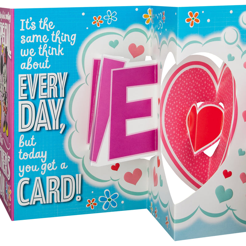 Mother's Day Card - Fold Out Disney Mickey & Minnie Mouse Design