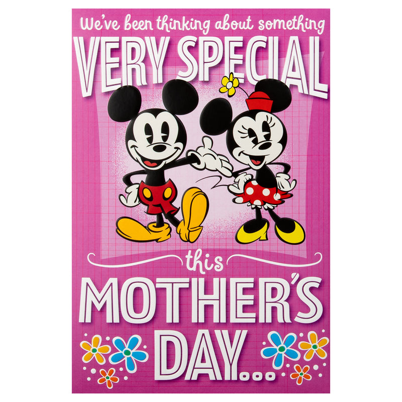 Mother's Day Card - Fold Out Disney Mickey & Minnie Mouse Design