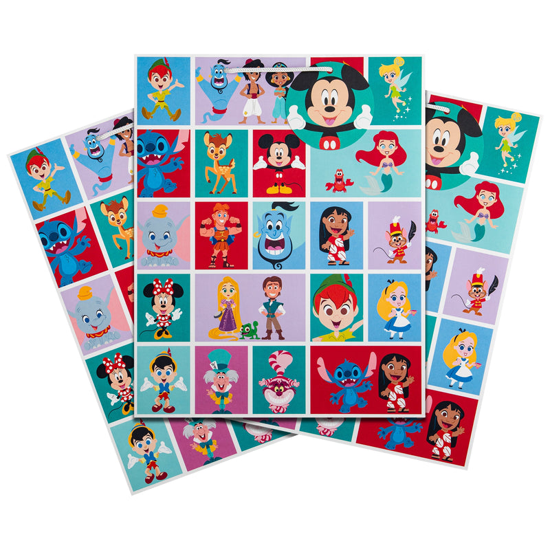 Any Occasion Large Gift Bag - Pack of 3 Disney Characters Design