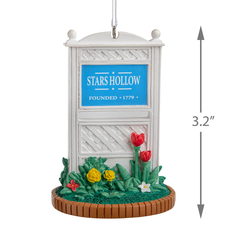 Collectable Gilmore Girls Ornament - Stars Hollow Town Sign Design