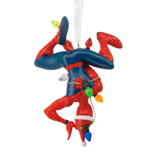 Collectable MARVEL Spider-Man Tangled in Fairy Lights Ornament