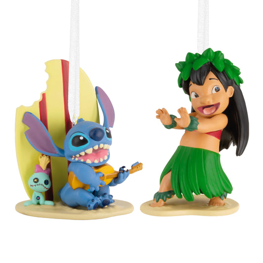 Storied Moments Disney Lilo & Stitch Christmas Ornaments, Pack of 2