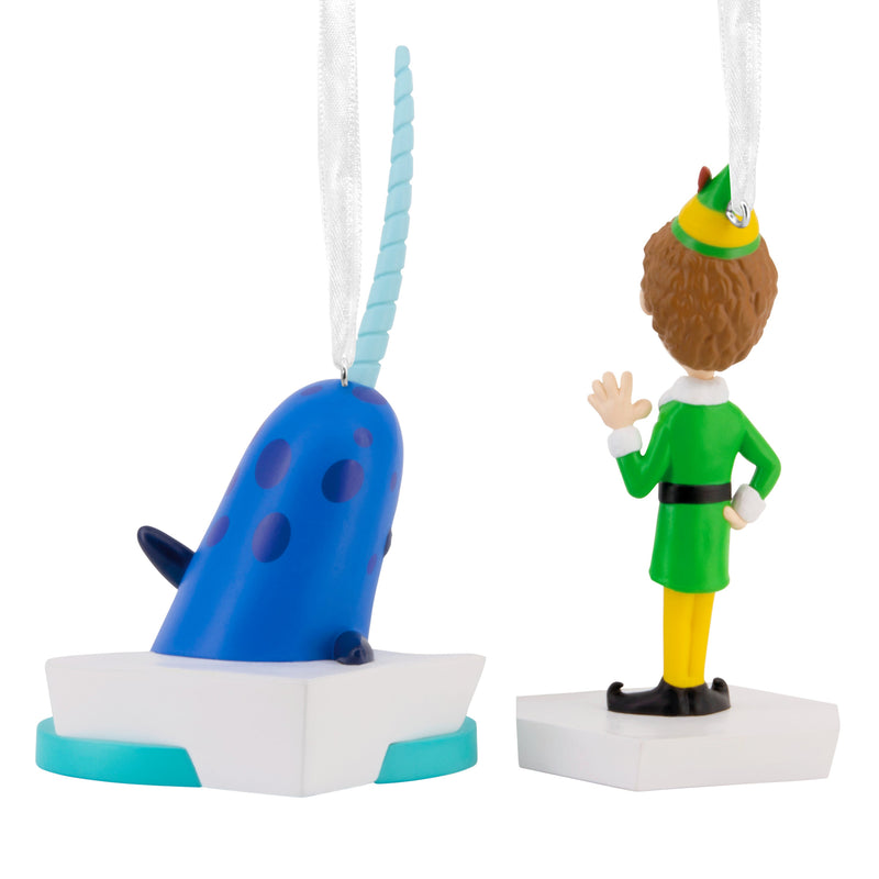 Collectable Elf Storied Moments Ornament - Set of 2 Buddy the Elf & Mr Narwhal Designs