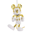 Signature Ceramic Disney Ornament - White & Gold Mickey Mouse Design