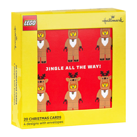 Multipack Kids Christmas Cards - Pack of 20 in 4 Fun LEGO® Designs