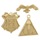 Harry Potter Deathly Hallows, Hedwig & Hogwarts Crest Ornament (3 Pack)