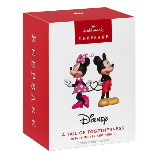 Keepsake Disney Hanging Ornament - Minnie & Mickey Mouse Heart Design
