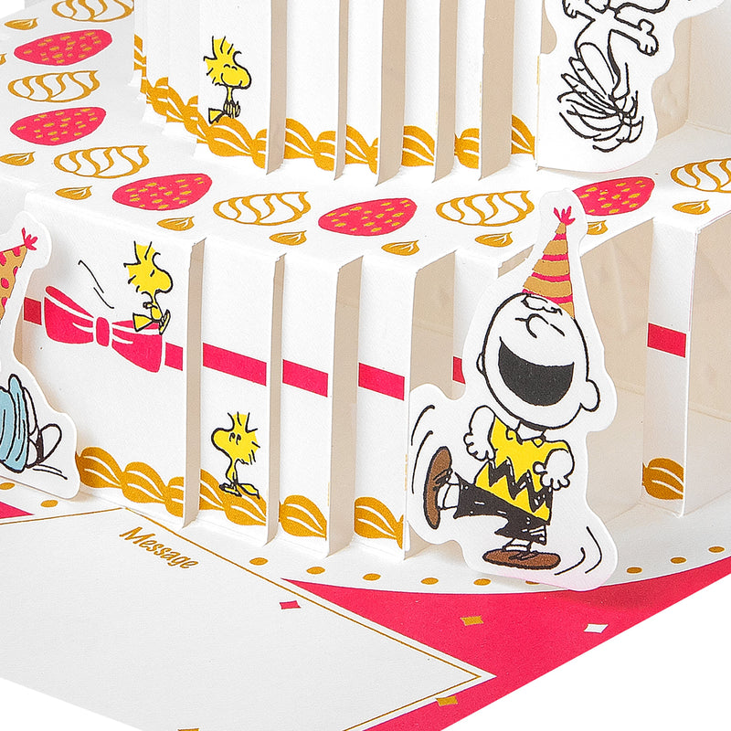 Pop-Up Birthday Card - 3D SNOOPY & PEANUTS™ Pop-Up Birthday Cake Design