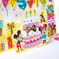 Pop-up Birthday Card - 3D Disney Mickey & Minnie Pop-Up Birthday Scene Design