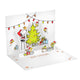 PEANUTS SNOOPY & WOODSTOCK Tree Decorating Scene 3D Pop Up Christmas Card