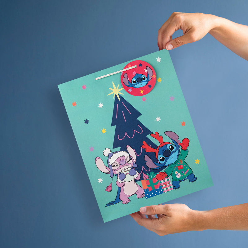 Disney Stitch Large Christmas Gift Bags - Pack of 3 in 1 Design