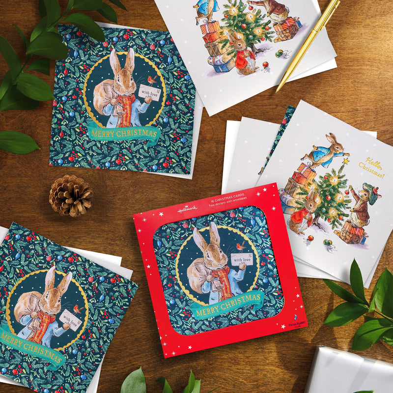 Christmas Cards - Pack of 16 in 2 Peter Rabbit™ Designs