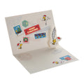 Vintage PEANUTS™ SNOOPY & WOODSTOCK Festive Stamps Design Christmas Card